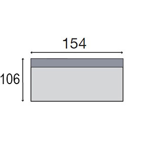 Chauffeuse 3 places : 154 x 106 cm