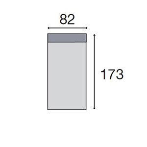 Chauffeuse longue : 82 x 173 cm