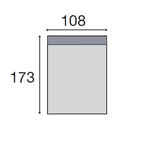 Chauffeuse longue XL : 108 x 173 cm