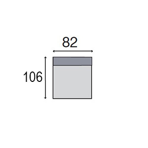 Chauffeuse 1 place : 82 x 106 cm