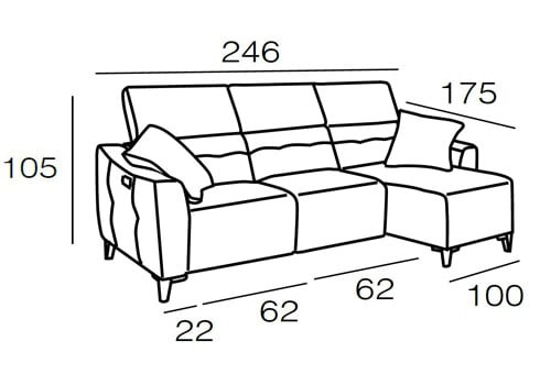 2 Places + méridienne