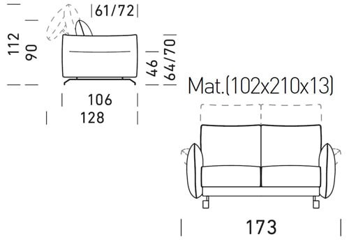 2 Places - couchage 100