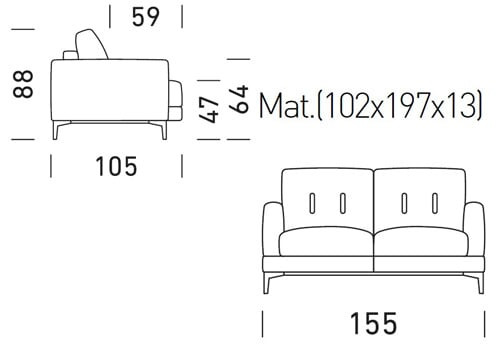 2 Places - couchage 100