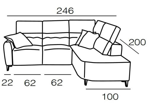2 Places (2 assises) + méridienne