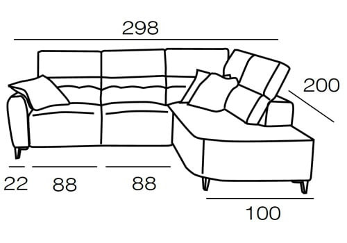 3 Places (2 assises) + méridienne