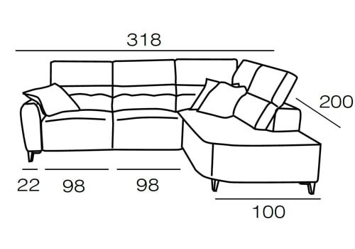 3,5 Places (2 assises) + méridienne