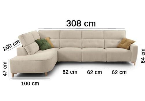 3 Places (3 assises) + méridienne