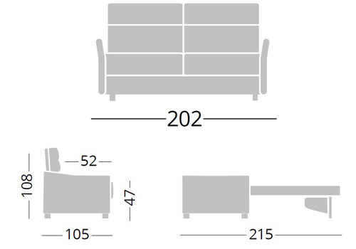 3 Places - Couchage 140