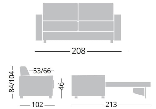 3 Places - Couchage 140