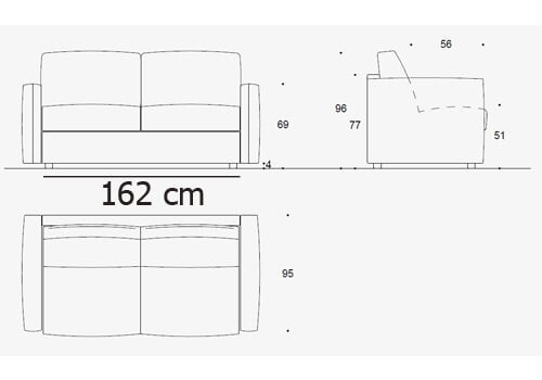 3 Places - couchage 140