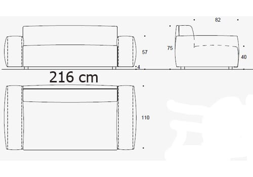 3 Places - couchage 140