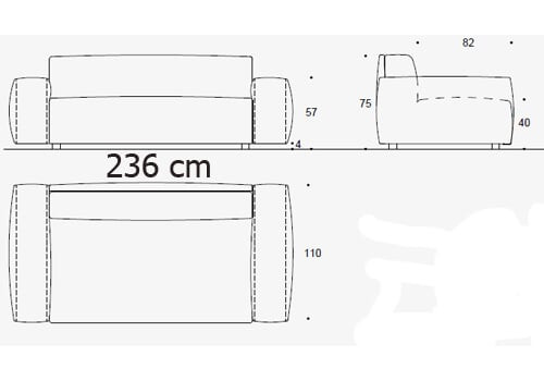 Maxi 3 Places - couchage 160
