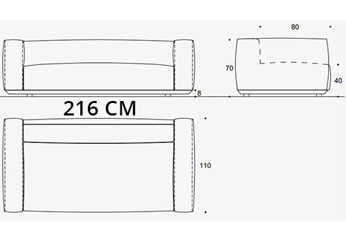 3 Places - couchage 140