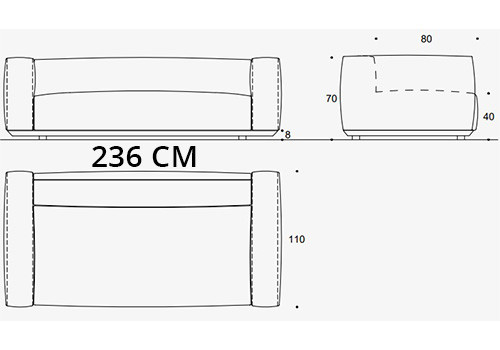 Maxi 3 Places - couchage 160
