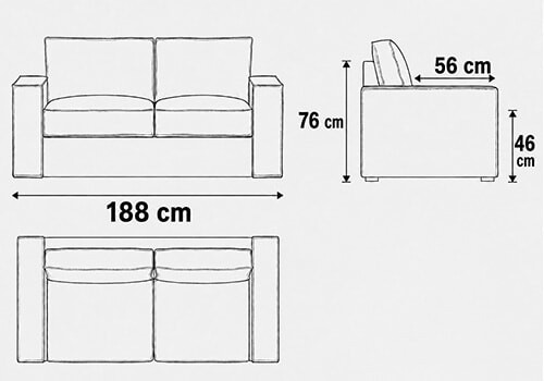 Canapé Maxi 2 places - couchage 120