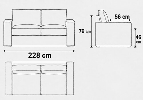 Canapé Maxi 3 places - couchage 160