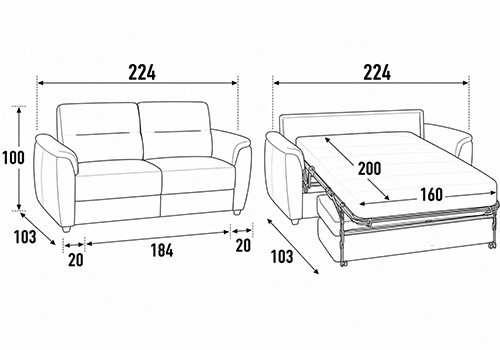 Maxi 3/4 Places - Couchage 160
