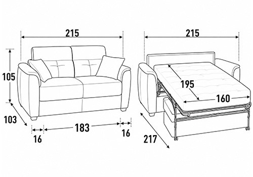 Maxi 3/4 Places - Couchage 160