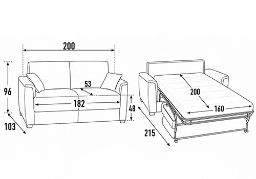 Maxi 3/4 Places - Couchage 160