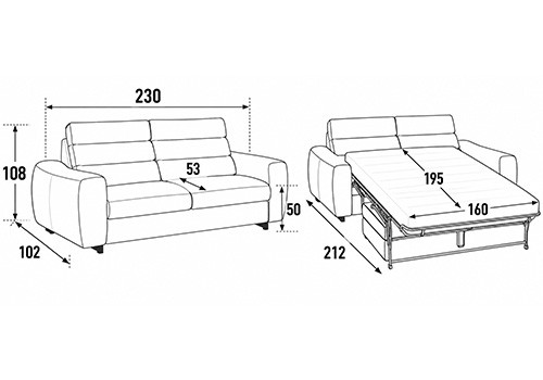 Maxi 3/4 Places - Couchage 160