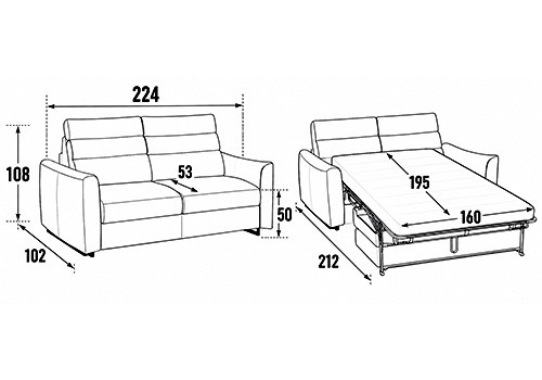 Maxi 3/4 Places - Couchage 160