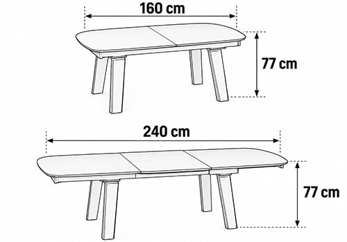 Largeur 160-240 cm