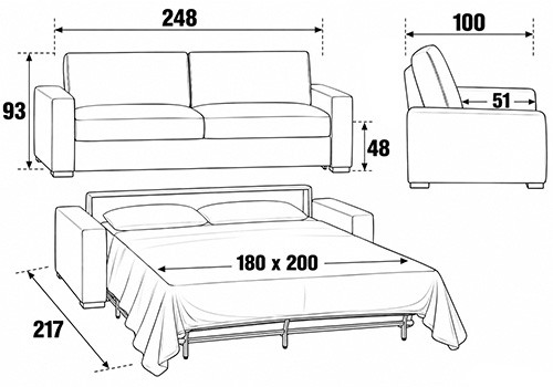4 Places - Couchage 180