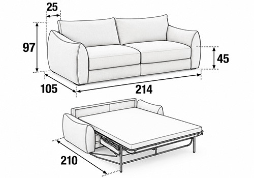 3 Places - Couchage 140