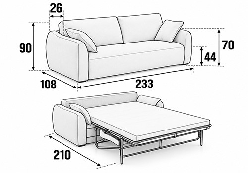 Maxi 3/4 Places - Couchage 160