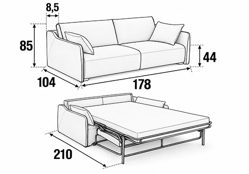 3 Places - Couchage 140