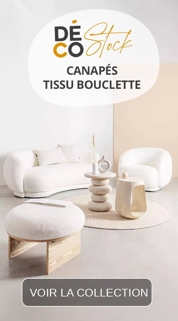 Canapé en tissu bouclette